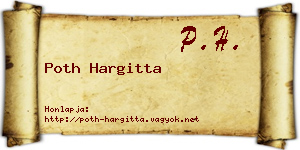 Poth Hargitta névjegykártya